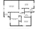 Layout showing living room, kitchen, primary bedroom, bathroom, foyer, hall and bedroom at 3511 N Keystone Ave, Indianapolis, IN 46218