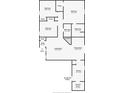 Detailed floor plan showcasing the layout, dimensions, and room names throughout the house at 8141 Rob Ln, Indianapolis, IN 46237