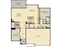 An open floor plan boasting a great room, kitchen, dining, study, and fifth bedroom at 11641 Aubrey Ln, Fishers, IN 46040