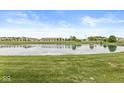 Scenic pond surrounded by lush green grass, offering a peaceful view at 4264 Amesbury Pl, Noblesville, IN 46062