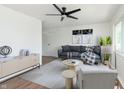 Bright living room with modern furnishings, neutral colors, and stylish decor at 10132 E 33Rd St, Indianapolis, IN 46235