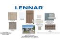 Display of interior design finishes: flooring, cabinet, countertop and brick samples at 624 Bridgeman Rd, Avon, IN 46123