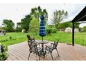 Cozy deck featuring outdoor seating, ideal for relaxing and enjoying the backyard at 135 Hickory Ct, Greenwood, IN 46142