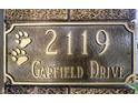 Close-up of the house number and street name for easy identification at 2119 S Garfield Dr, Indianapolis, IN 46203