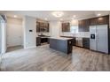 A spacious kitchen with stainless steel appliances and a center island at 2628 Lamar Dr, Whitestown, IN 46075