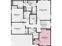 Second floor layout showing bedrooms, bathrooms and laundry room at 4753 E Shadowbrook Dr, Camby, IN 46113