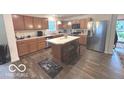 Well-equipped kitchen featuring an island and stainless steel appliances at 728 Jefferson Park Dr, Pittsboro, IN 46167