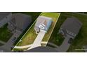 Aerial view of the property showcases its landscaped yard, modern exterior, and neighborhood setting at 1464 Buckland Ct, Avon, IN 46123