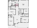 Second-floor plan with primary suite, three additional bedrooms, and a loft at 367 N Post Oak Dr, Mooresville, IN 46158