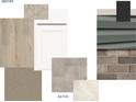 Designer-selected finishes and materials for bathrooms, including flooring, cabinetry, and brick accents at 367 N Post Oak Dr, Mooresville, IN 46158