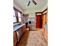 Functional kitchen featuring stainless steel appliances, ample cabinet space, and natural light at 1806 Union St, Columbus, IN 47201