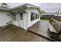 Wooden deck featuring a private entrance into the home and a backyard view at 1949 Shenandoah Pl, Indianapolis, IN 46229