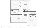 Second-floor layout featuring bedrooms, bathrooms, and an office area at 3996 Brockton Manor N Dr, Greenwood, IN 46143