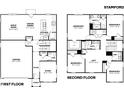 Floor plan showing layout of the home's first and second floors with clearly labeled rooms at 7509 Big Bend Blvd, Camby, IN 46113