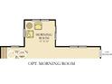 Floor plan showing the morning room and kitchen layout with an optional window at 1067 Marston Ln, Avon, IN 46123