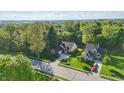 Neighborhood aerial view showcasing lush greenery, well-kept lawns, and beautiful homes at 12065 Gray Eagle Dr, Fishers, IN 46037
