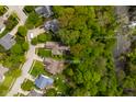 Aerial view of the property, with a view of Cicero Creek and lush greenery surrounding the home at 19519 Creekview Dr, Noblesville, IN 46062