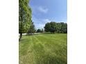 Expansive front yard with lush green grass and mature trees on a sunny day, great for outdoor activities at 8306 Hunters Meadow Way, Indianapolis, IN 46259