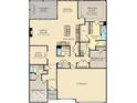 Spacious floor plan includes 3 bedrooms, flex room, owner's suite, great room, kitchen, and covered patio at 5127 Foxley Park Ln, Avon, IN 46123