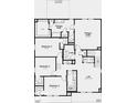 Second-floor layout with primary suite, three additional bedrooms, and a loft at 1107 Stubble Run, Danville, IN 46122