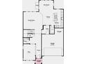 Open first floor floor plan features a kitchen, great room, dining room and two car garage at 379 N Post Oak Dr, Mooresville, IN 46158