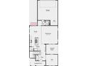 First floor plan with open layout featuring kitchen, dining, great room and covered atrium at 9234 Anthem Ave, Plainfield, IN 46168