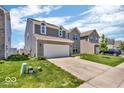 Attractive two-story house featuring a brick and siding facade at 5256 Bramwell Ln, Whitestown, IN 46075
