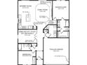 Open concept floor plan includes living and Gathering rooms, kitchen, and owner's suite at 320 Atlas Dr, Lebanon, IN 46052