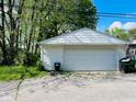 Detached two-car garage with ample parking space and storage at 4850 E University Ave, Indianapolis, IN 46201