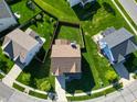 Birds eye view of home with fenced yard at 8644 N Deer Crossing Blvd, McCordsville, IN 46055