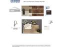 Showcasing the color palette for a D.R. Horton home, including brick, countertops and paint swatches at 1266 Foxtail Ln, Greenwood, IN 46143