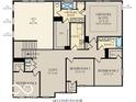Second floor plan with owner's suite, three bedrooms, loft and two bathrooms at 4372 Persian St, Greenwood, IN 46143