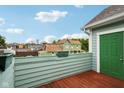 Outdoor balcony featuring wood floors with view of rooftops and buildings in the distance at 455 S Pine St # 4, Indianapolis, IN 46203