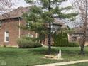 Spacious front yard with a mature tree in a well-manicured lawn at 11458 Sutton Place W Dr, Carmel, IN 46032