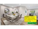 Elegant dining room with neutral tones, perfect for entertaining guests at 3354 Johns Way, Greenwood, IN 46143