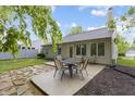Relaxing backyard patio with outdoor seating, perfect for entertaining guests or enjoying peaceful outdoor meals at 5988 White Birch Dr, Fishers, IN 46038