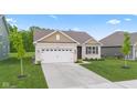 Lovely home with a well manicured lawn, attached garage and brick facade at 6609 Dunkirk Dr, McCordsville, IN 46055