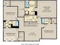 Detailed second floor plan highlighting bedrooms, bathrooms, and the owner's suite at 11626 Aubrey Ln, Fishers, IN 46040