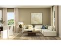 Cozy living room with a comfortable sectional sofa, area rug, and natural light at 19445 Boulder Brook Ln, Westfield, IN 46074