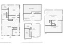 Complete home floor plan with basement, main and second floors, closets, lofts and stairs at 7335 Bethany Park, Martinsville, IN 46151