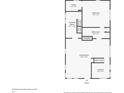 Floor plan showcasing the layout of the first floor, including the living room, kitchen and bedroom at 7335 Bethany Park, Martinsville, IN 46151