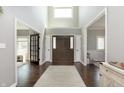 Grand entryway with hardwood floors, high ceilings and ample natural light at 7430 Franklin Parke Woods, Indianapolis, IN 46259