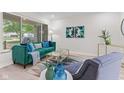 Comfortable living room with a cozy couch, stylish furnishings, and large windows at 1108 N Ritter Ave, Indianapolis, IN 46219