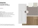 Sample of interior elements including doors, hardware, paint colors, flooring and carpet at 310 Atlas Dr, Lebanon, IN 46052
