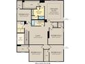 Layout of the second floor with five bedrooms, a loft, two bathrooms, the owner's suite, and laundry room at 3882 Andean Ct, Bargersville, IN 46106