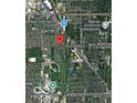 Aerial map view highlighting the property's location within a residential area, close to local amenities and major roads at 4020 Patricia St, Indianapolis, IN 46222