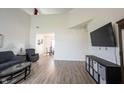 Bright and spacious living room with vaulted ceilings and an open layout at 895 Geronimo Dr, Greenfield, IN 46140