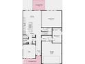 Layout of the first floor featuring kitchen, dining, great room and 2-car garage at 1126 Bevy Blvd, Danville, IN 46122