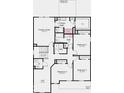Second-floor layout featuring a primary suite, three additional bedrooms, two bathrooms, and a loft at 4785 E Shadowbrook Dr, Camby, IN 46113
