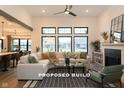 Bright living room boasts large windows, fireplace, and a comfortable seating area with modern decor at Lot 2 Vanderbilt Dr, Anderson, IN 46011